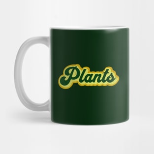 Retro Plants Graphic Logo Mug